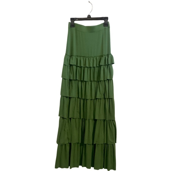 Maxi Layered Ruffle Skirt Black Kate & Mallory Boho design Maxi Skirt cascade - Picture 5 of 6